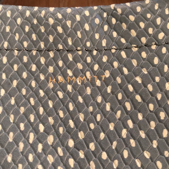 NEW Hammitt Duke Triple Compartment Crossbody Bag Bay Blue Snake Leather - Picture 2 of 7